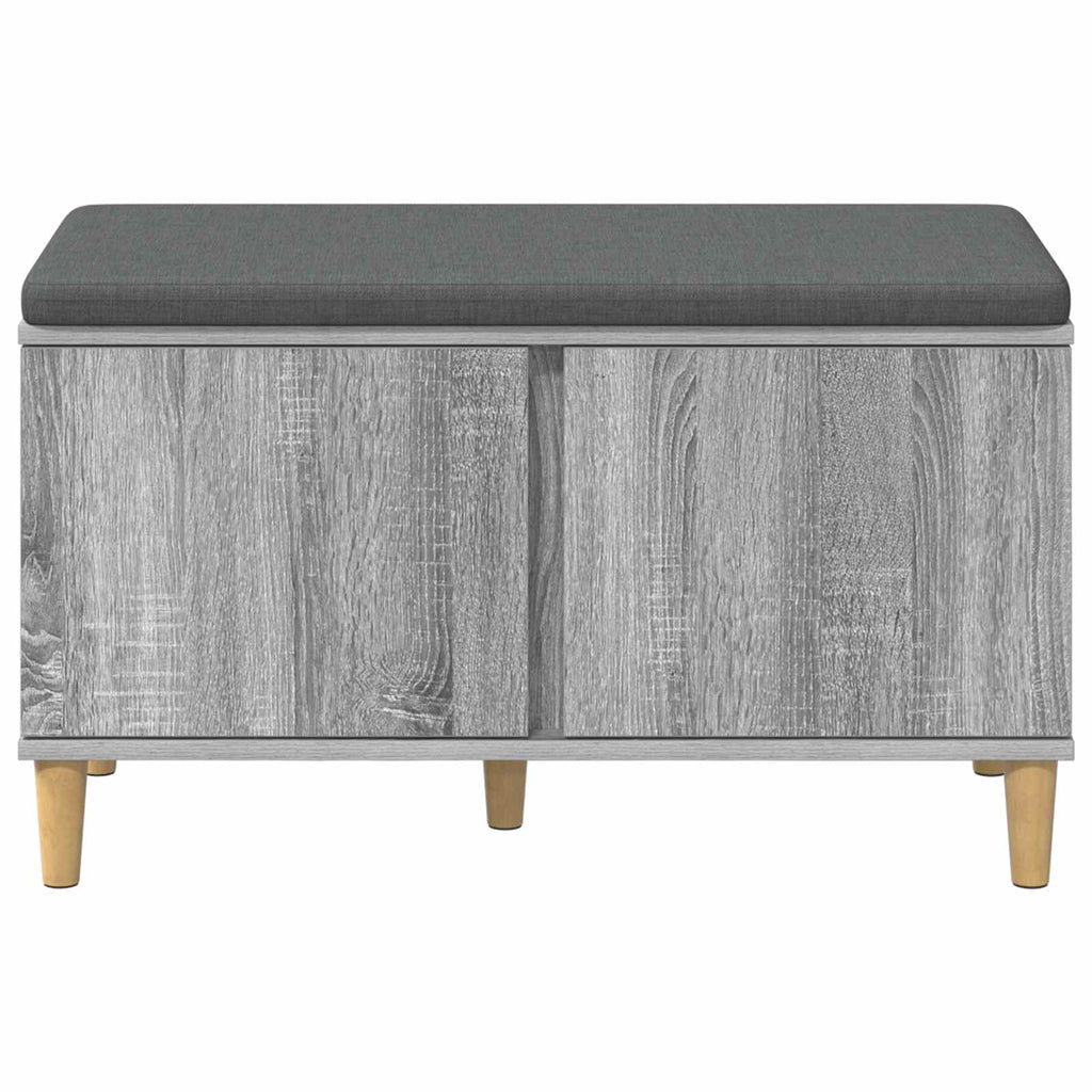 Panca per ingresso con cuscino Sonoma grigia 80 x 38 x 46 cm