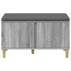 Panca per ingresso con cuscino Sonoma grigia 80 x 38 x 46 cm