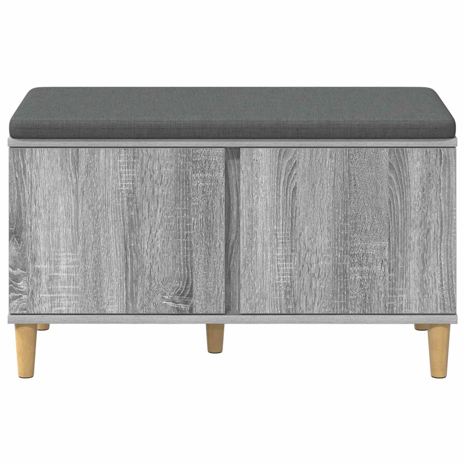 Panca per ingresso con cuscino Sonoma grigia 80 x 38 x 46 cm