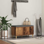 Panca per ingresso con cuscino Legno vecchio 80 x 38 x 46 cm