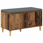 Panca per ingresso con cuscino Legno vecchio 80 x 38 x 46 cm