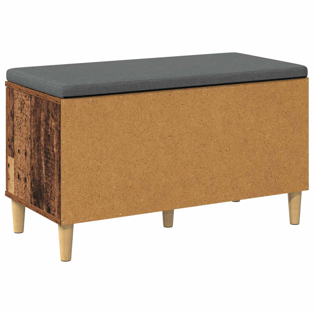 Panca per ingresso con cuscino Legno vecchio 80 x 38 x 46 cm