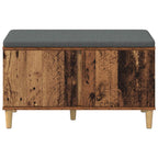 Panca per ingresso con cuscino Legno vecchio 80 x 38 x 46 cm