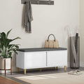 Panca per ingresso con cuscino Bianco 100 x 38 x 46 cm