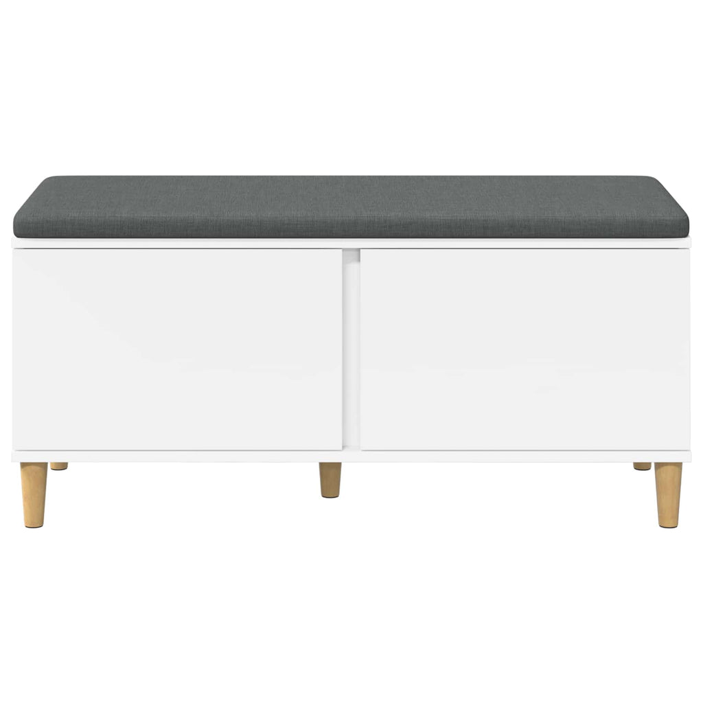 Panca per ingresso con cuscino Bianco 100 x 38 x 46 cm