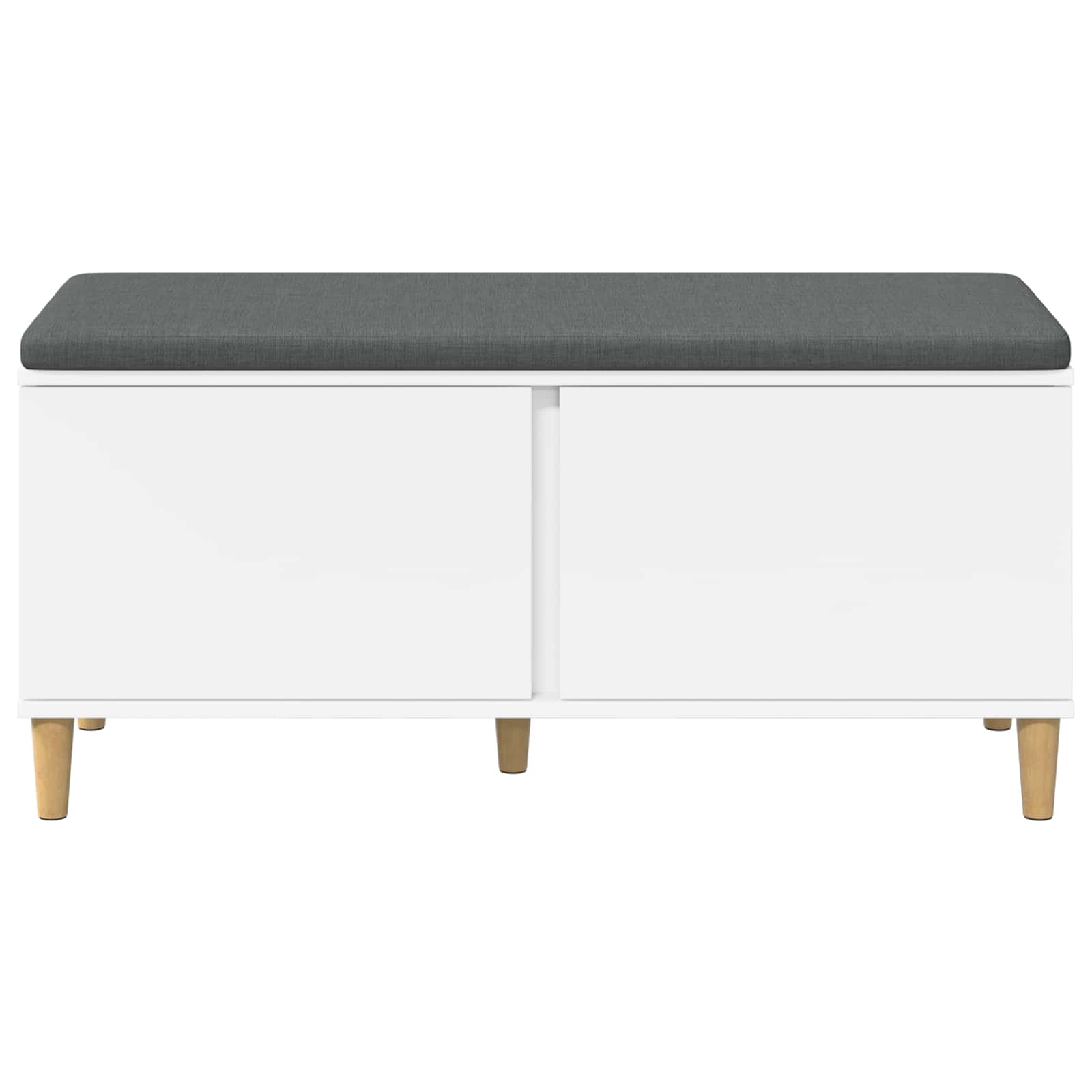 Panca per ingresso con cuscino Bianco 100 x 38 x 46 cm