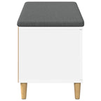 Panca per ingresso con cuscino Bianco 100 x 38 x 46 cm