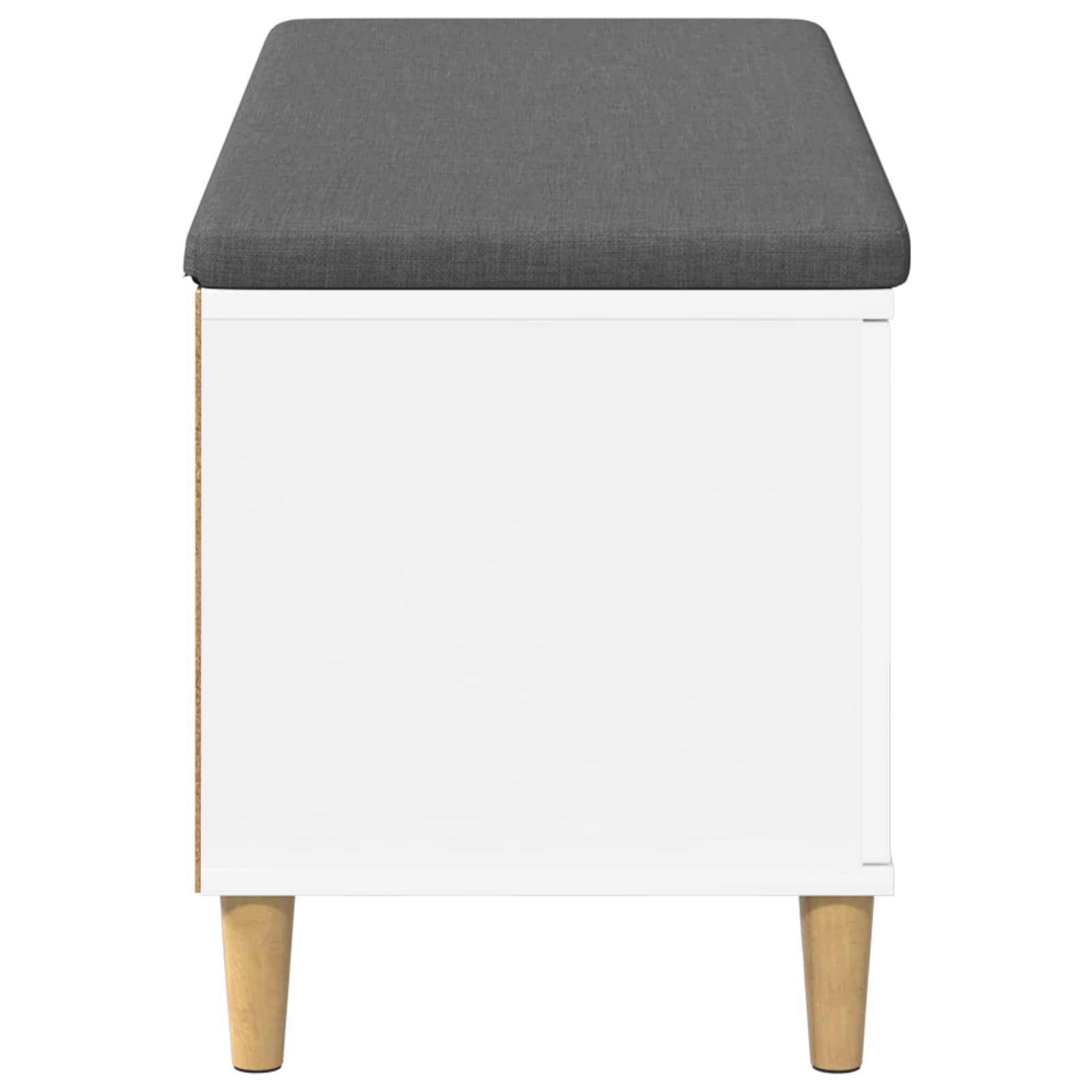 Panca per ingresso con cuscino Bianco 100 x 38 x 46 cm