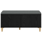 Panca per ingresso con cuscino Rovere Nero 100 x 38 x 46 cm