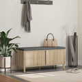 Panca per ingresso con cuscino Rovere Sonoma 100 x 38 x 46 cm