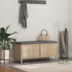 Panca per ingresso con cuscino Rovere Sonoma 100 x 38 x 46 cm