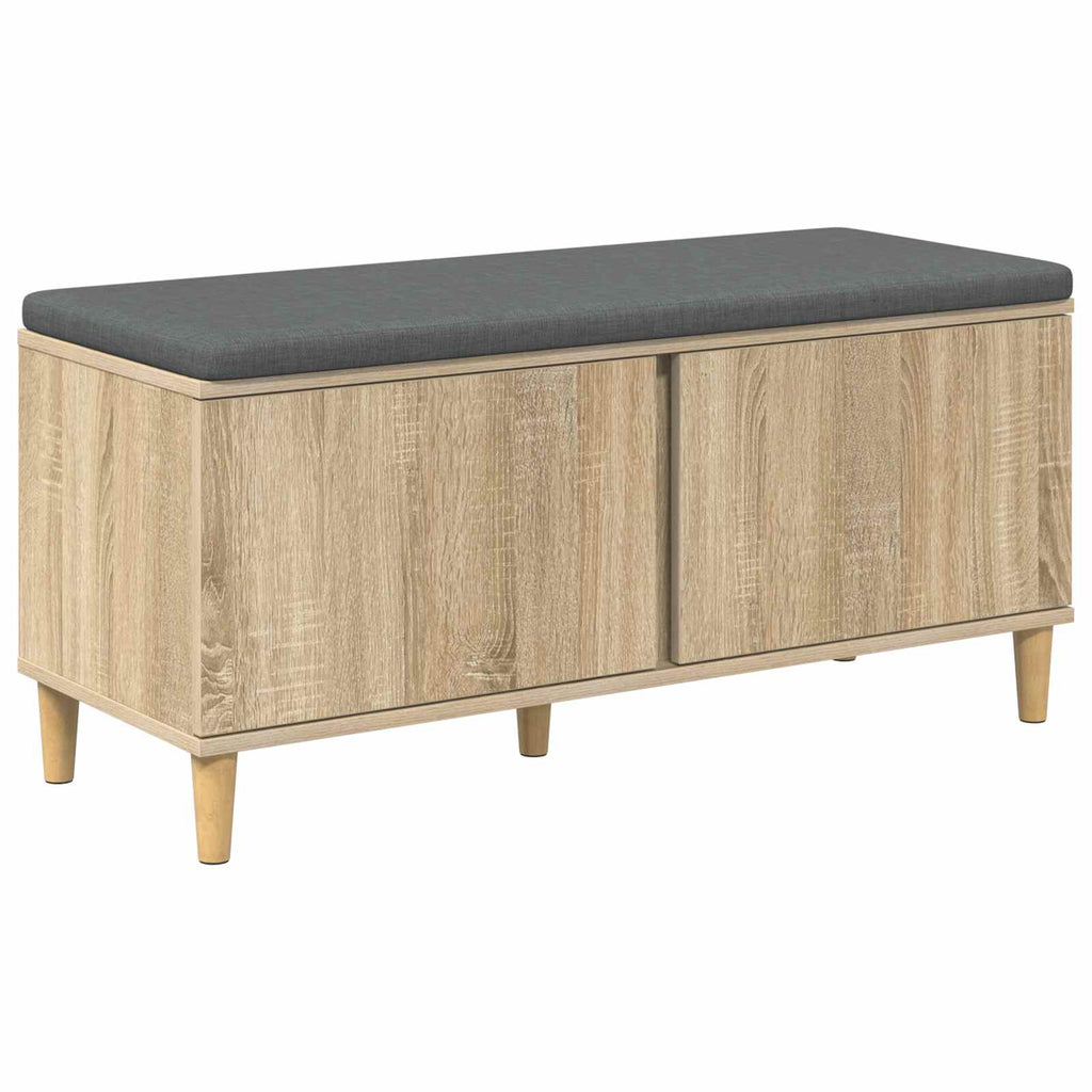 Panca per ingresso con cuscino Rovere Sonoma 100 x 38 x 46 cm