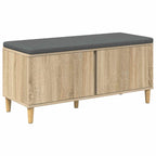 Panca per ingresso con cuscino Rovere Sonoma 100 x 38 x 46 cm