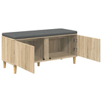 Panca per ingresso con cuscino Rovere Sonoma 100 x 38 x 46 cm