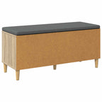Panca per ingresso con cuscino Rovere Sonoma 100 x 38 x 46 cm