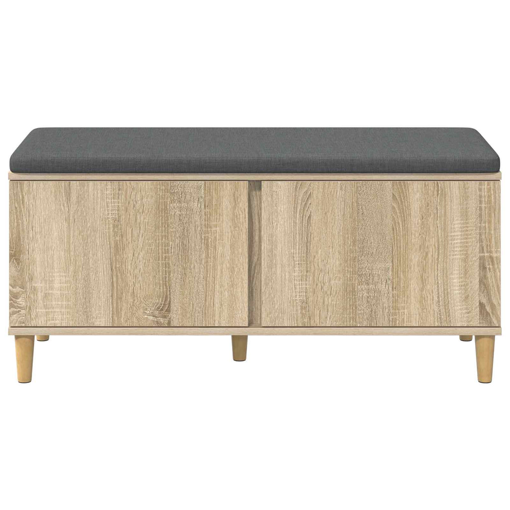 Panca per ingresso con cuscino Rovere Sonoma 100 x 38 x 46 cm