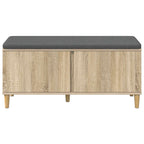 Panca per ingresso con cuscino Rovere Sonoma 100 x 38 x 46 cm
