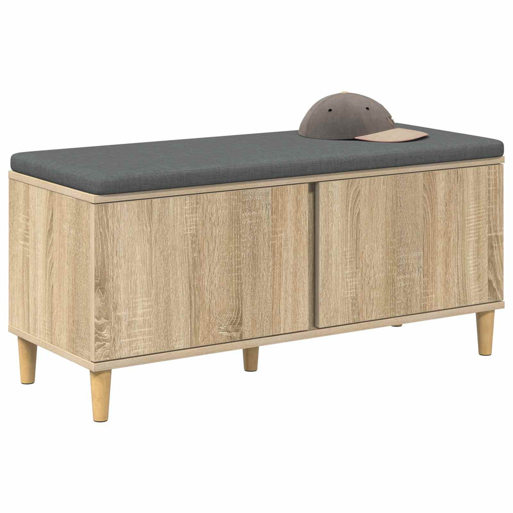 Panca per ingresso con cuscino Rovere Sonoma 100 x 38 x 46 cm