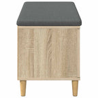 Panca per ingresso con cuscino Rovere Sonoma 100 x 38 x 46 cm