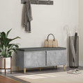 Panca per ingresso con cuscino Grigio Cemento 100 x 38 x 46 cm