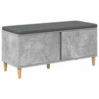 Panca per ingresso con cuscino Grigio Cemento 100 x 38 x 46 cm