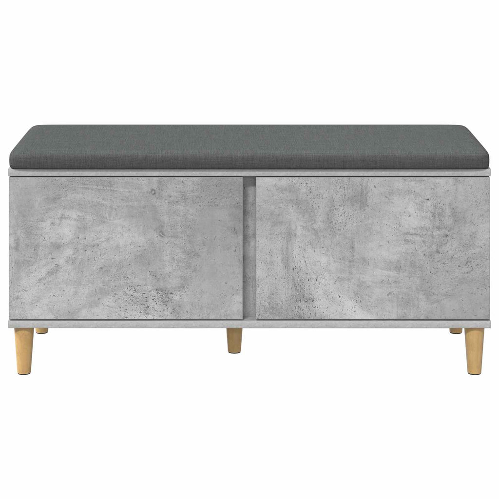 Panca per ingresso con cuscino Grigio Cemento 100 x 38 x 46 cm