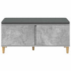 Panca per ingresso con cuscino Grigio Cemento 100 x 38 x 46 cm