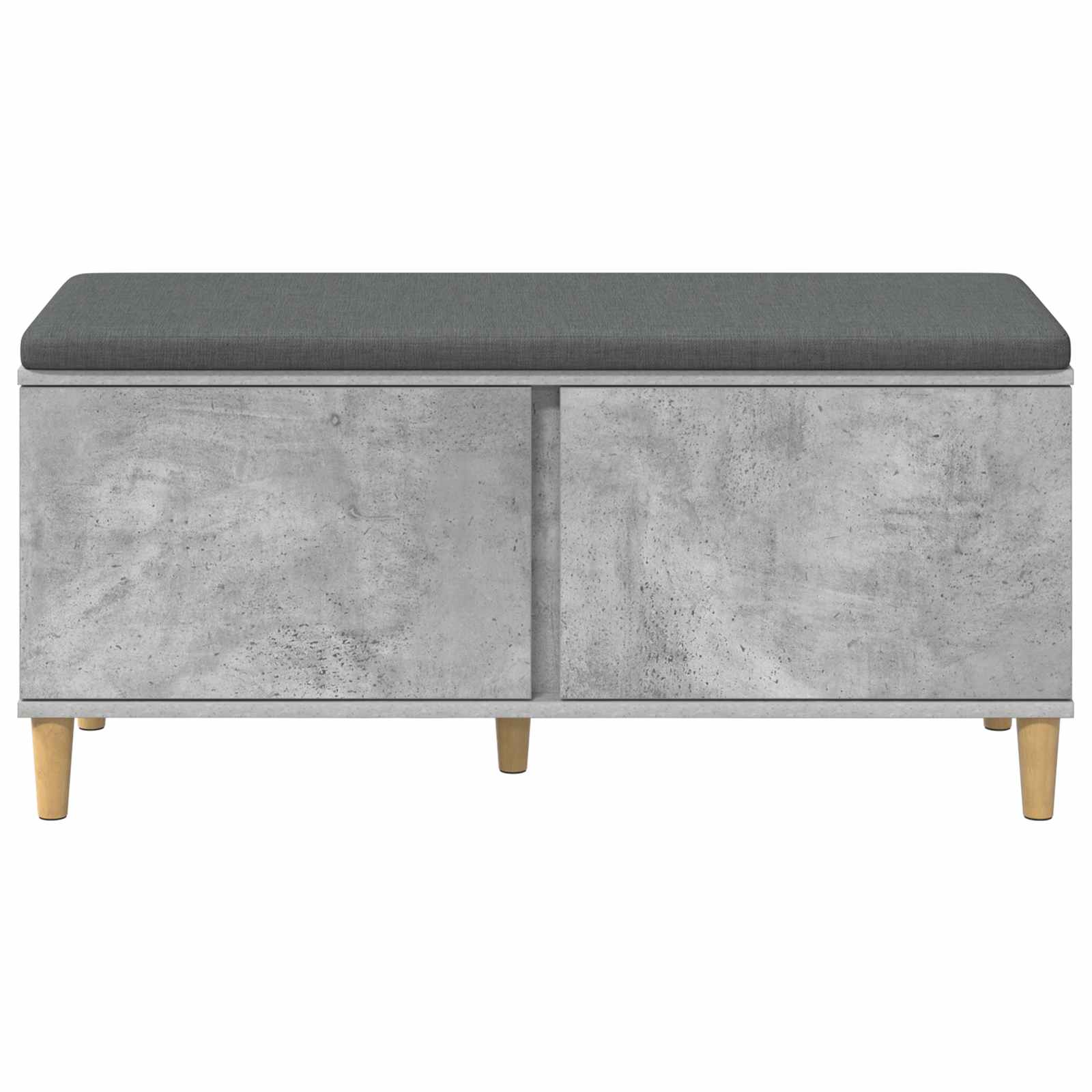 Panca per ingresso con cuscino Grigio Cemento 100 x 38 x 46 cm