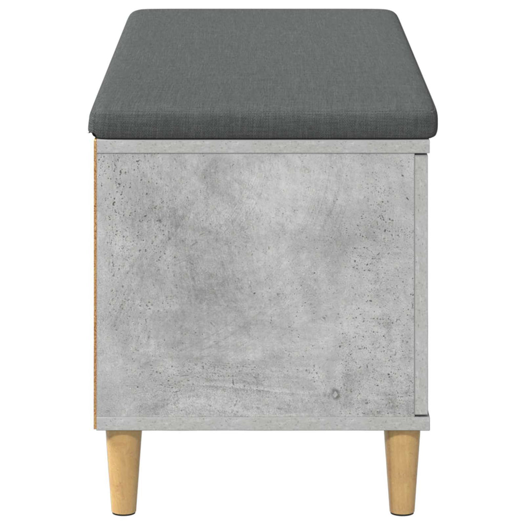 Panca per ingresso con cuscino Grigio Cemento 100 x 38 x 46 cm