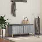 Panca per ingresso con cuscino Sonoma grigia 100 x 38 x 46 cm