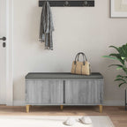 Panca per ingresso con cuscino Sonoma grigia 100 x 38 x 46 cm