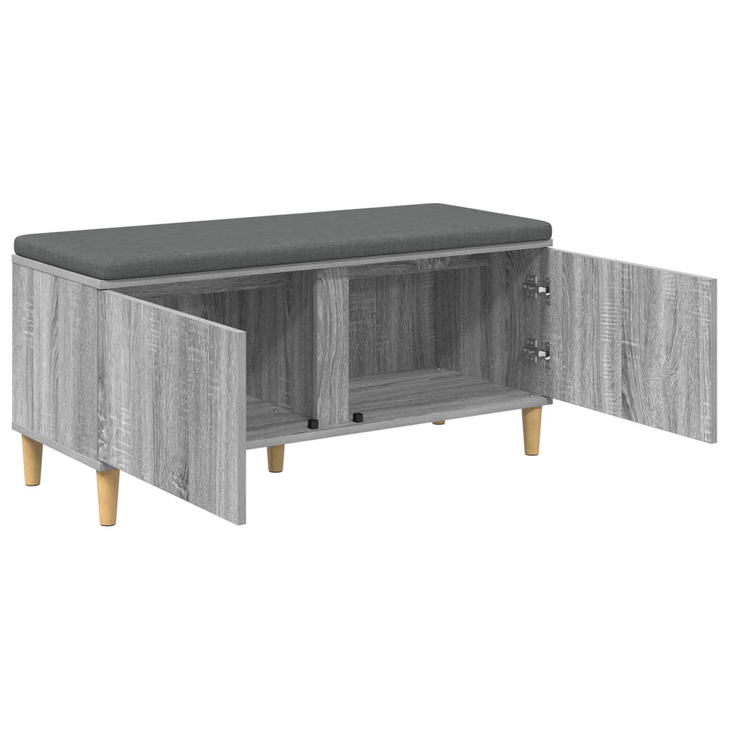 Panca per ingresso con cuscino Sonoma grigia 100 x 38 x 46 cm