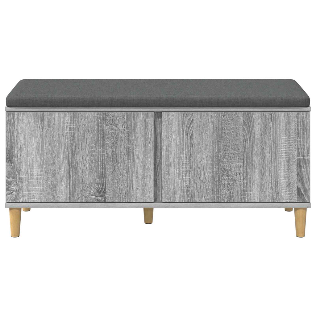 Panca per ingresso con cuscino Sonoma grigia 100 x 38 x 46 cm