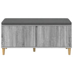 Panca per ingresso con cuscino Sonoma grigia 100 x 38 x 46 cm