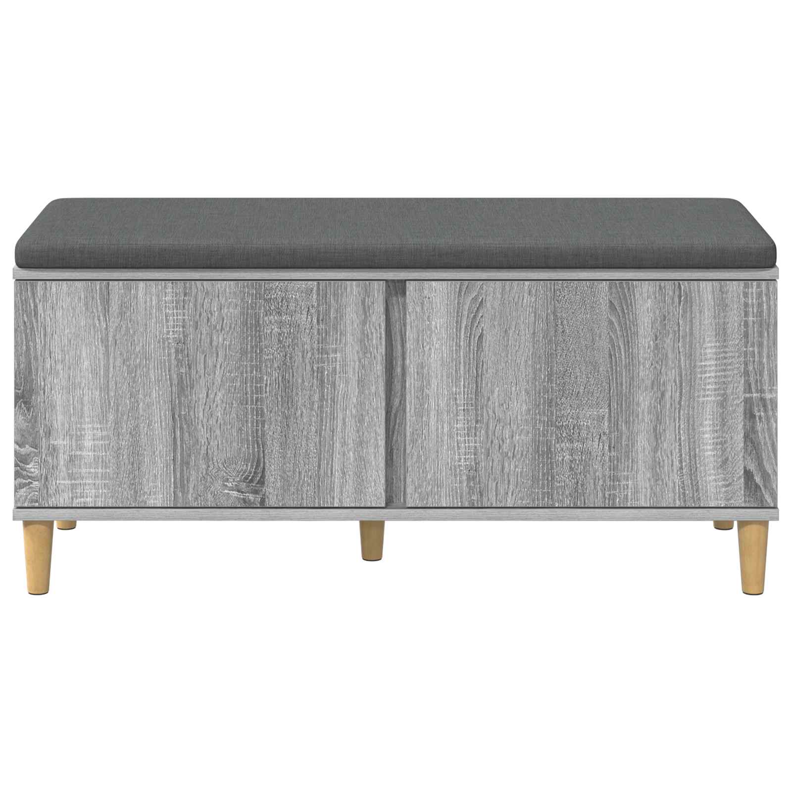 Panca per ingresso con cuscino Sonoma grigia 100 x 38 x 46 cm
