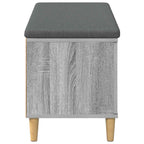 Panca per ingresso con cuscino Sonoma grigia 100 x 38 x 46 cm