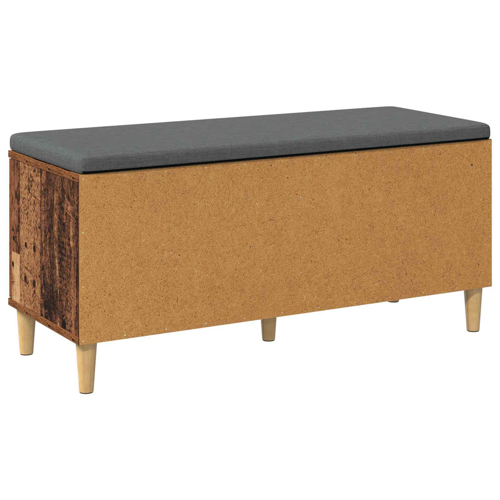 Panca per ingresso con cuscino Legno vecchio 100 x 38 x 46 cm