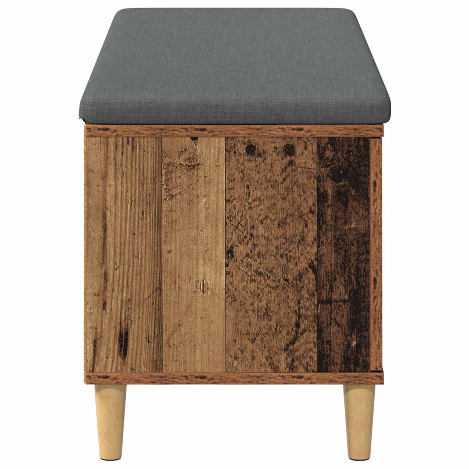 Panca per ingresso con cuscino Legno vecchio 100 x 38 x 46 cm