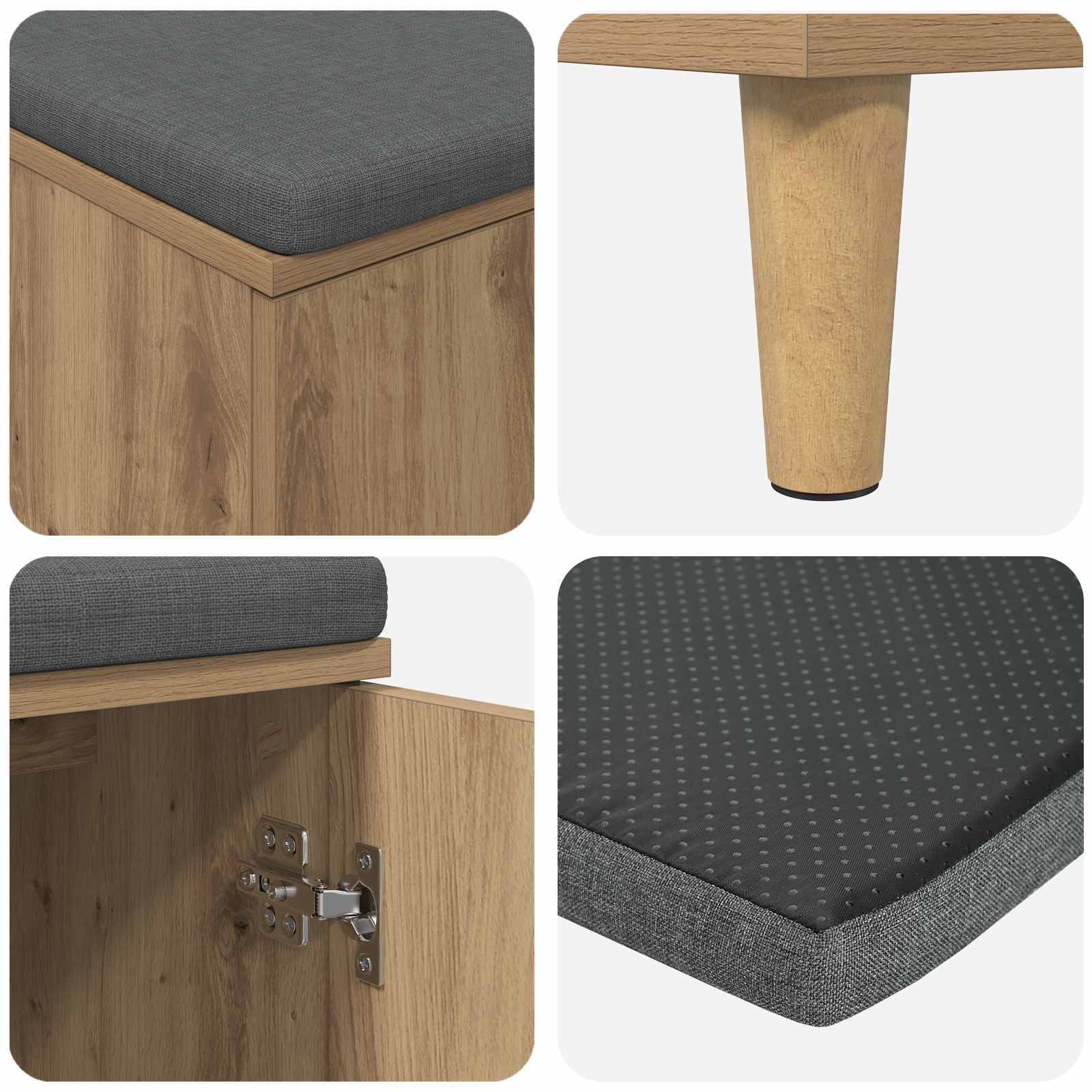 Panca per ingresso Rovere Artigianale 100 x 38 x 46 cm