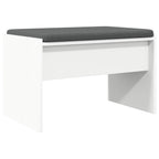 Panca per ingresso con cuscino Bianco 63 x 38 x 40 cm
