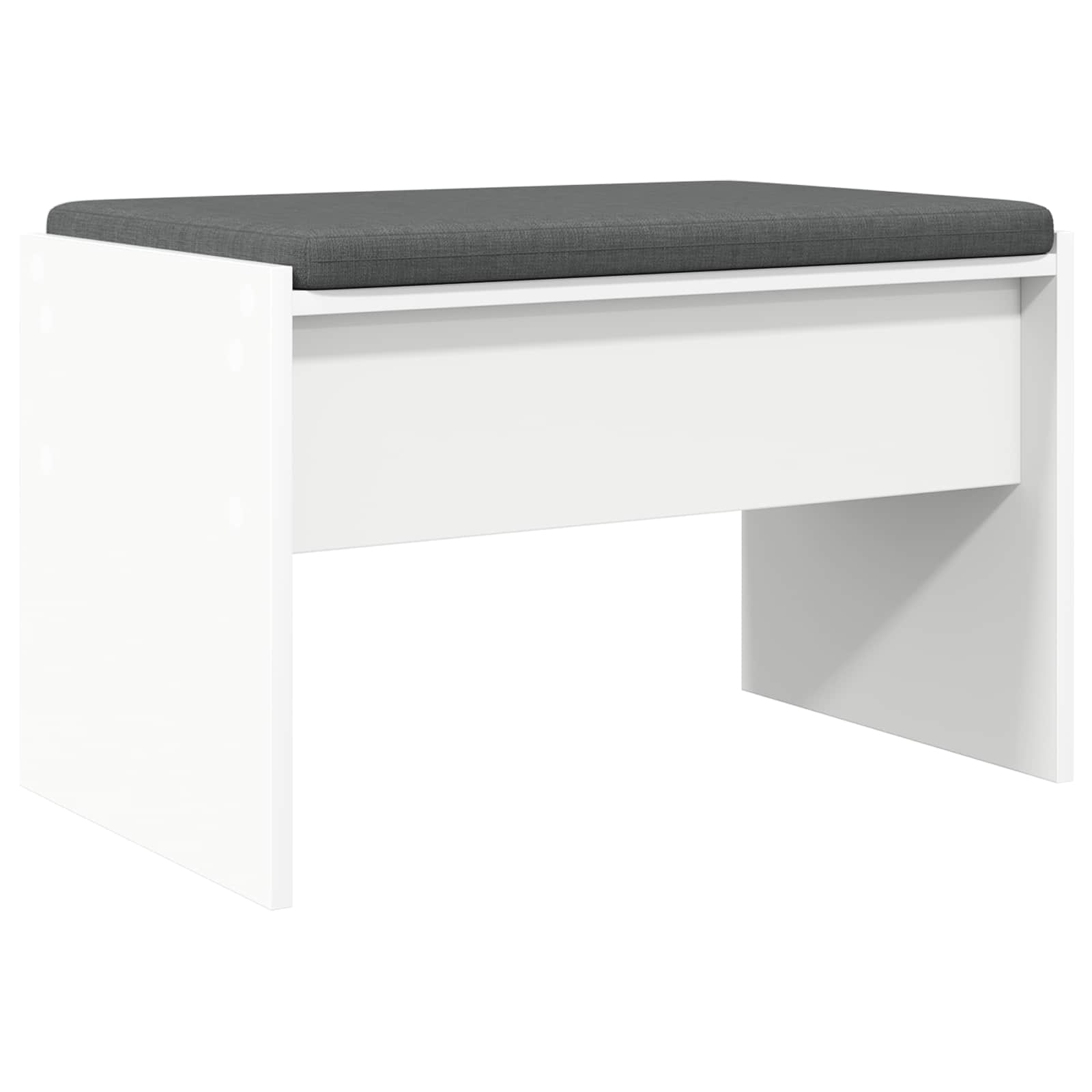 Panca per ingresso con cuscino Bianco 63 x 38 x 40 cm