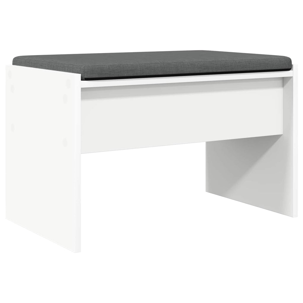 Panca per ingresso con cuscino Bianco 63 x 38 x 40 cm