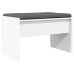 Panca per ingresso con cuscino Bianco 63 x 38 x 40 cm