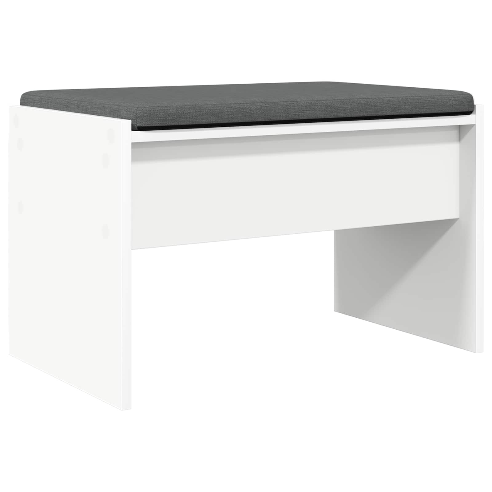 Panca per ingresso con cuscino Bianco 63 x 38 x 40 cm