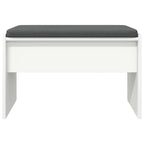 Panca per ingresso con cuscino Bianco 63 x 38 x 40 cm
