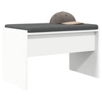 Panca per ingresso con cuscino Bianco 63 x 38 x 40 cm