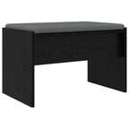Panca per ingresso con cuscino Rovere Nero 63 x 38 x 40 cm