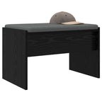 Panca per ingresso con cuscino Rovere Nero 63 x 38 x 40 cm