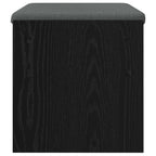 Panca per ingresso con cuscino Rovere Nero 63 x 38 x 40 cm