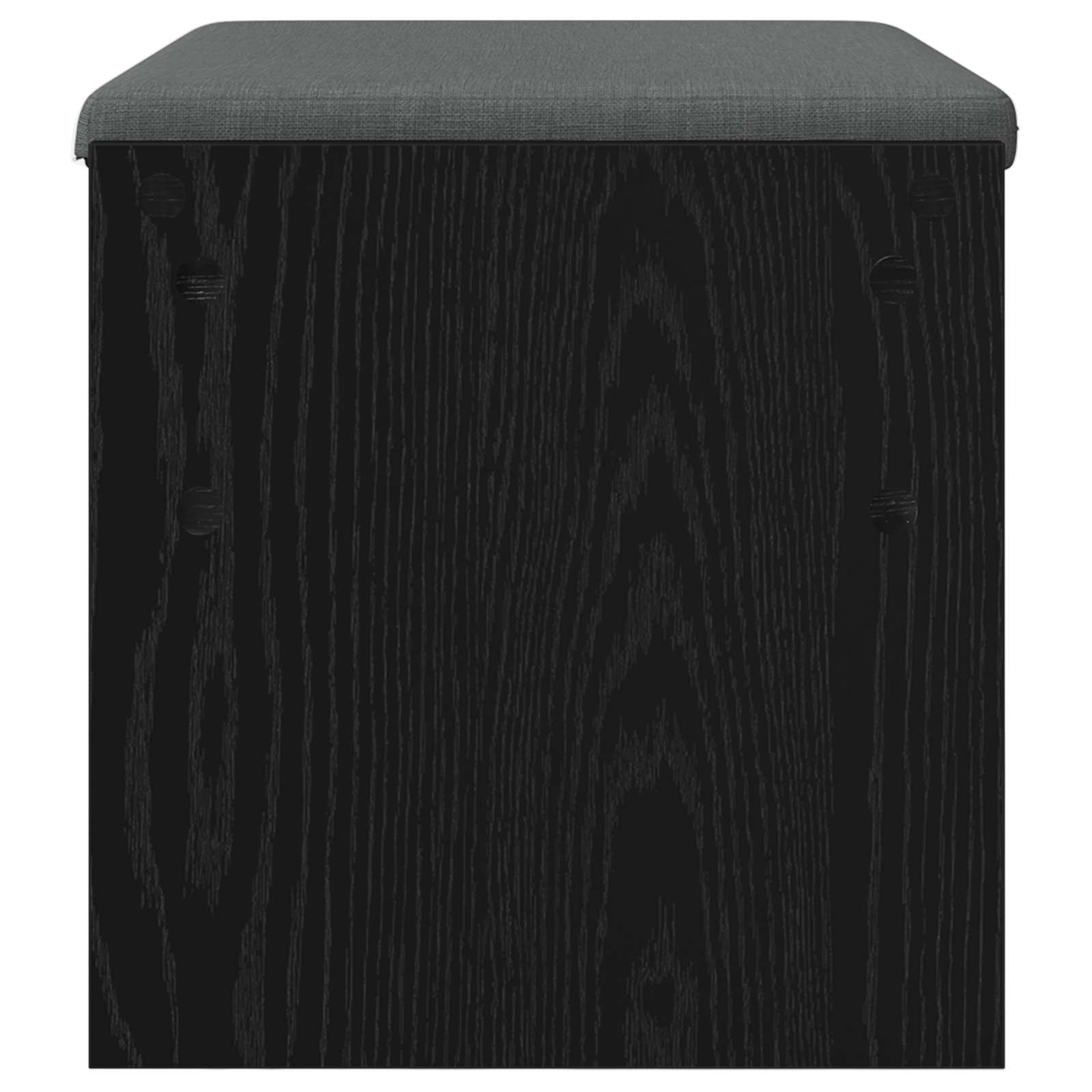 Panca per ingresso con cuscino Rovere Nero 63 x 38 x 40 cm